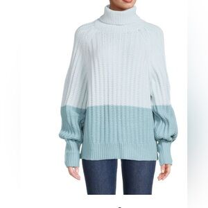 CHINTI AND PARKER Colorblock Wool & Turtleneck Cashmere Sweater size M